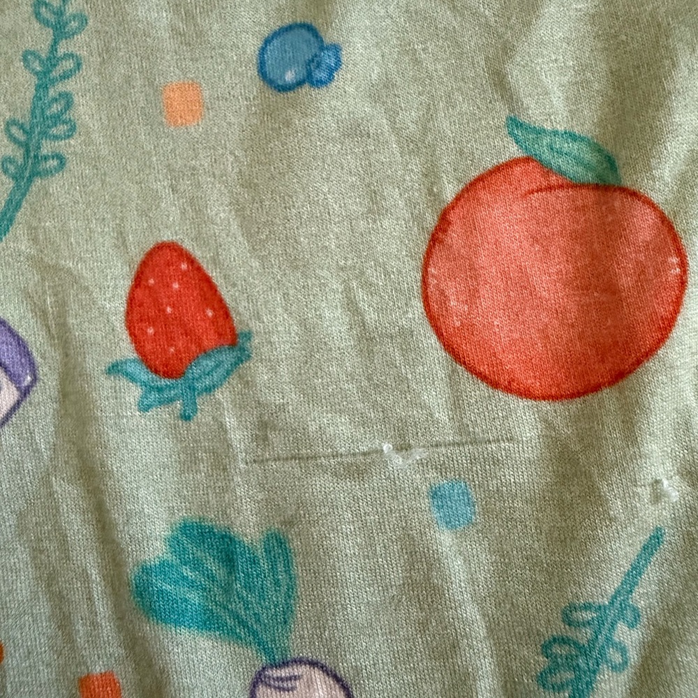Kiki & Lulu Bamboo Fruits and Veggies Two Piece PJs Size 5/6 - Picture 2 of 4